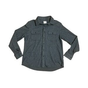 7Diamonds Men’s Long Sleeve Shirt  Blue Pockets Button Down Size M EUC